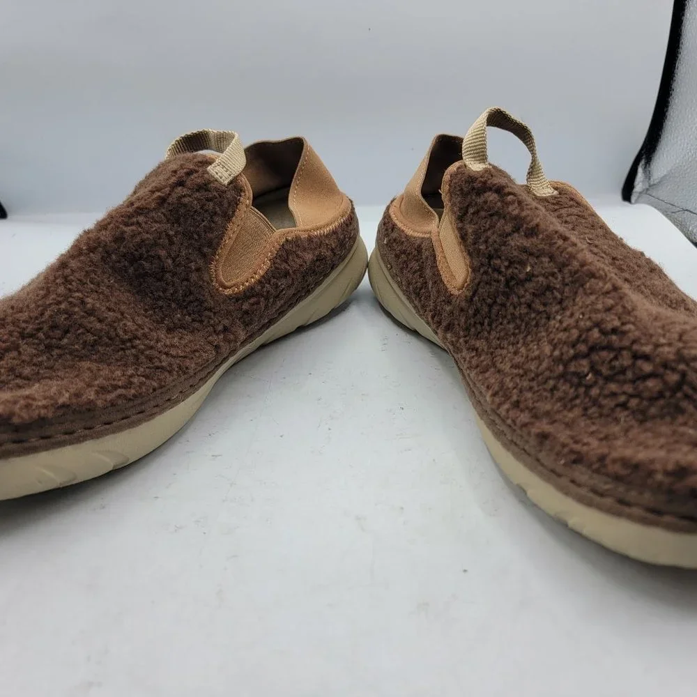 Merrell Hut Moc Mens 9 Brown Cozy Smore Marron Fuzzy Slip On Shoes J002979